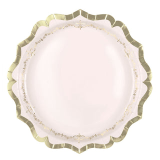 Garden Party Pink & Gold Plates | Pink Party Supplies NZ