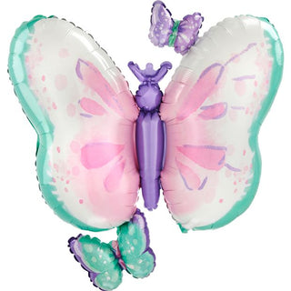 Butterflies Flutter SuperShape Foil Balloon