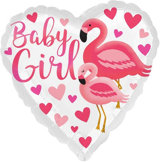 Baby Girl Flamingo Foil Balloon