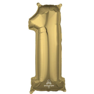 Anagram | White Gold Mid-Size Number Foil Balloon - 1