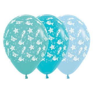 Turquoise Mix Sea Creatures Balloons | Under the Sea Party Supplies NZ