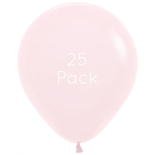 25 Pack Pastel Matte Pink Giant 45cm Balloons | Baby Pink Party Supplies NZ