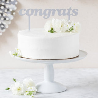 My Mind's Eye Silver Congrats Cake Topper
