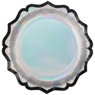 Iridescent Hauntings Scalloped Edge Plates - 8 Pkt