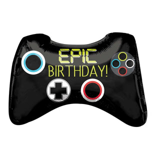 Epic Birthday Party | Epic Birthday Party Game Controller Super Shape Foil Balloon | Game Controller Foil Balloon | XBox Playstation Gaming Party 