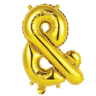 Small Gold Ampersand Foil Balloon
