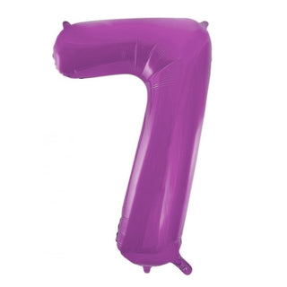 Giant Pretty Purple Number 7 Foil Balloon | Purple Party Supplies NZ