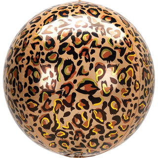 Leopard Print Orbz Foil Balloon