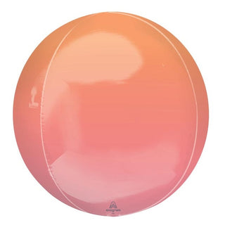 Ombre Red Orange Orbz Foil Balloon