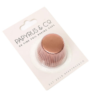 Mini Rose Gold Baking Cups - 50 Pkt