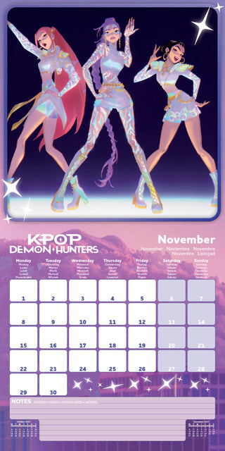 K-Pop Demon Hunters Calendar 2027