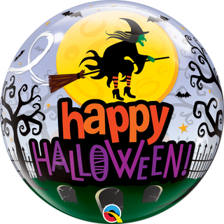 Happy Halloween Witch Bubble Balloon