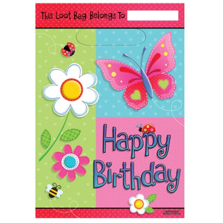 Butterfly & Ladybug Loot Bags - 8 Pkt