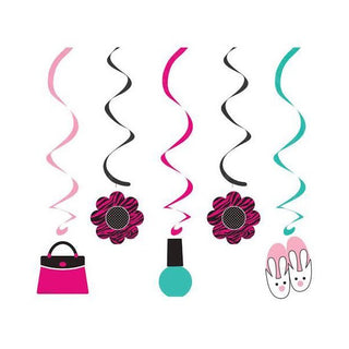 Pink Zebra Boutique Hanging Swirl Decorations | Pamper Party NZ