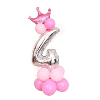 Pink Princess Number 4 Balloon Sculpture Kit | 4th Birthday Party Supplies NZ