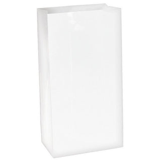 Amscan | White Paper Bag 12 Pkt | White Party Supplies NZ