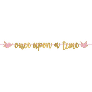 Disney Princess Once Upon A Time Glittered Banner