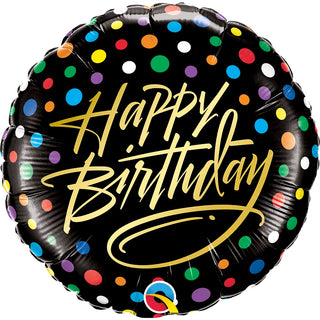 Happy Birthday Dots Foil Balloon