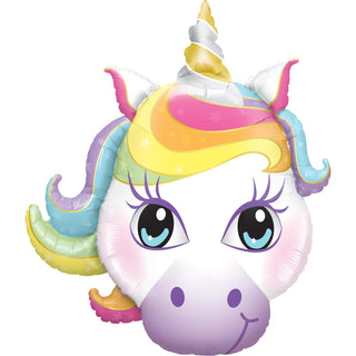 Magical Unicorn Head SuperShape Foil Balloon