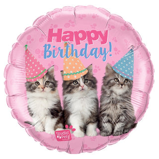 Happy Birthday Kittens Foil Balloon