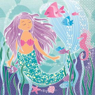 Mermaid Napkins - Lunch 16 Pkt