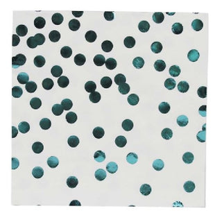 Metallic Blue Confetti Beverage Napkins | Metallic Blue Confetti Napkins | Metallic Blue Confetti Party | NZ Party Supplies |