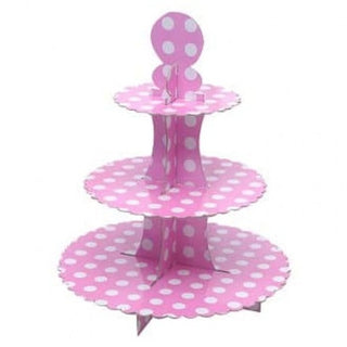 Hot Pink Polka Dot Cupcake Stand | Pink Party Supplies NZ