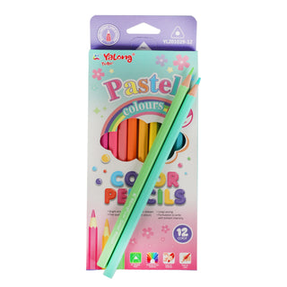 Pastel Coloured Pencils - 12 Pkt