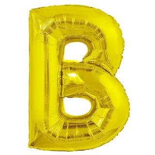 Giant Gold Letter B Foil Balloon | Gold Party Supplies NZ