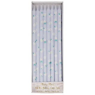 Meri Meri Blue Daisy Candles - 16 Pkt