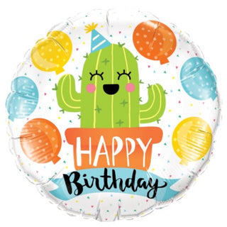 Cactus Happy Birthday Foil Balloon