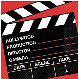 Directors Cut Clapboard Napkins- Lunch 36 Pkt