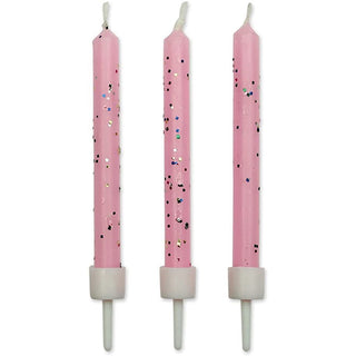 PME | Pink Glitter Candles | Pink Party Supplies NZ