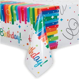 Rainbow Ribbons Tablecover | Rainbow Party Supplies NZ