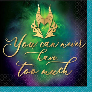 Disney Villains Maleficent Napkins - Beverage 16 Pkt