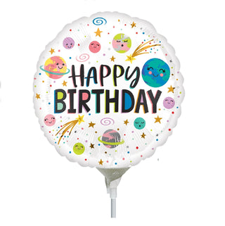 Galaxy Happy Birthday Mini Foil Balloon - Add to Balloon Garland