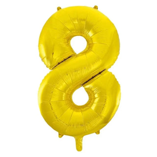 Giant Gold Number Foil Balloon - 8
