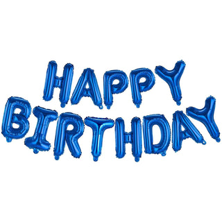 Blue Happy Birthday Balloon Banner Kit | Blue Party Supplies NZ