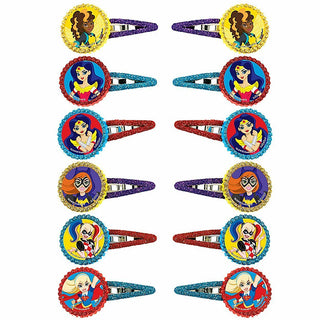 Super Hero Girls Hair Clips - 12 Pkt