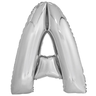 Giant Silver Letter Foil Balloon - A