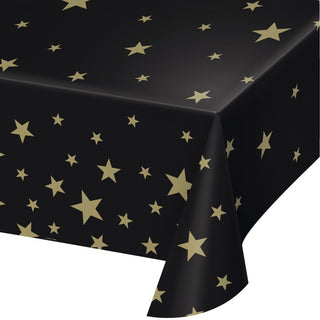 Black & Gold Stars Tablecover