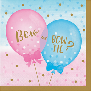 Gender Reveal Balloons Napkins | Gender Reveal Party NZ