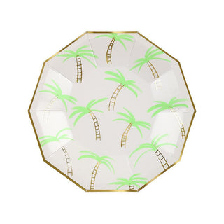 Meri Meri Palm Trees Plates - Lunch 8 Pkt