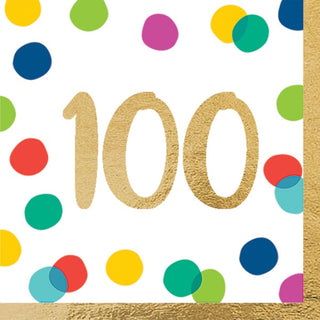 Happy Dots 100th Napkins | 100th Birthday Party NZ