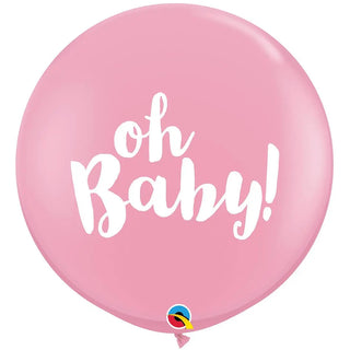 Giant Pink Oh Baby Balloon - 90cm
