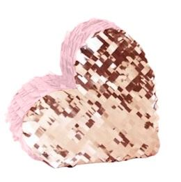 Sundays Rose Gold Heart Pinata | Rose Gold Heart Pinata | Pinata | Rose Gold Heart | NZ Party Supplies |