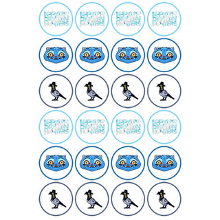 Kpop Demon Hunters Tiger & Bird Edible Icing Cupcake Images