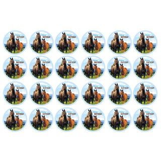 Horse and Pony Edible Icing Cupcake Images