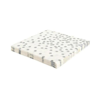 Silver Confetti Napkins | Confetti Napkins | Silver Napkins | NZ Party Supplies |