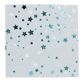 Metallic Blue Star Napkins | Blue Star Napkins | Star Napkins | Nz Party Supplies |
